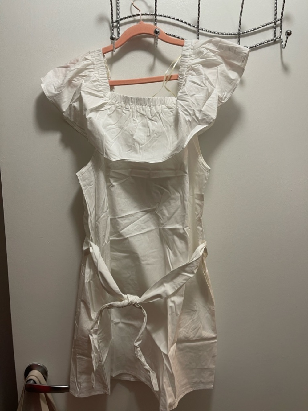 NWT Umgee White Ruffle Off-Shoulder Mini Dress